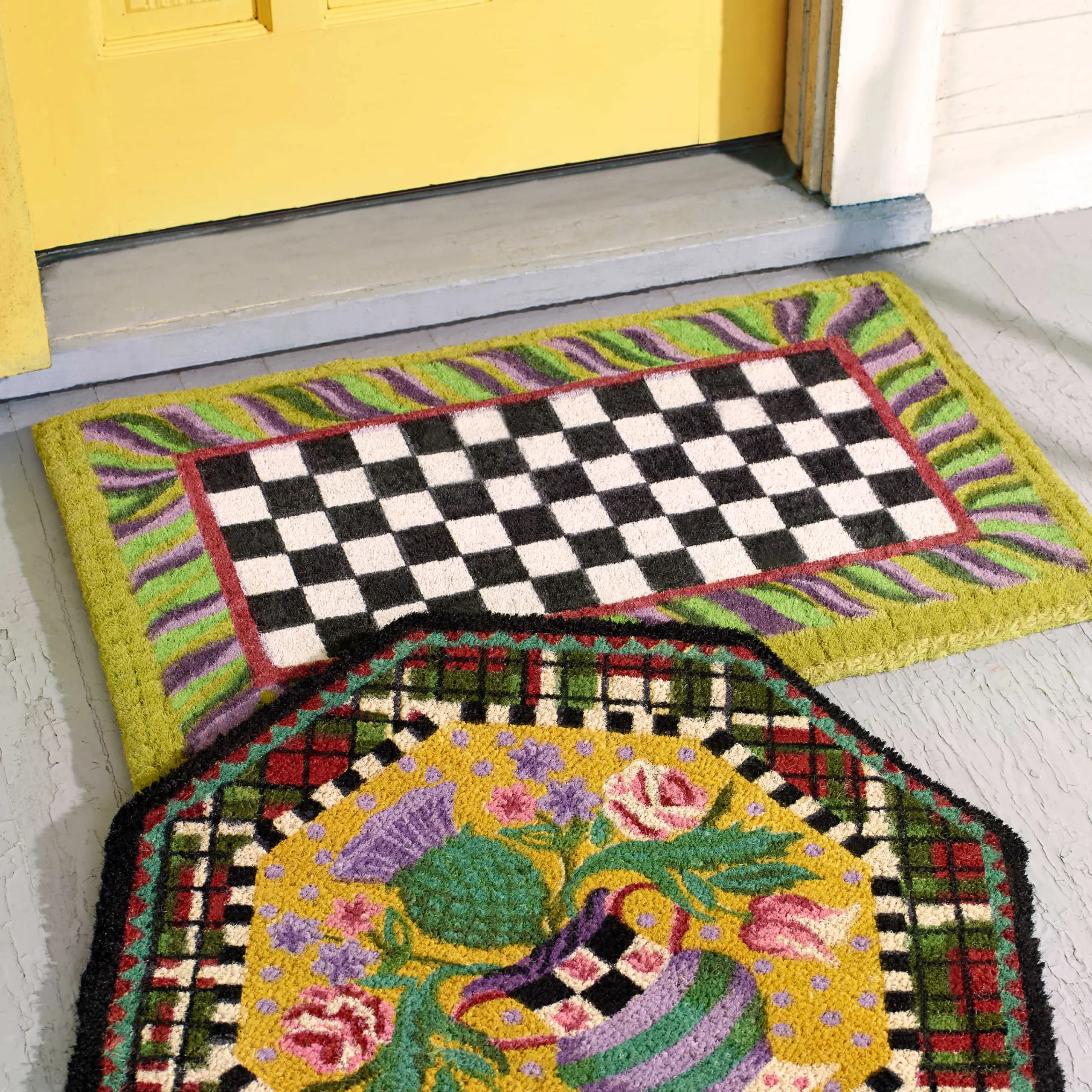 Courtly Check Entrance Mat|MacKenzie-Childs New