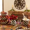 Courtly Check Farmhouse Wall Clock - Large|MacKenzie-Childs Clearance