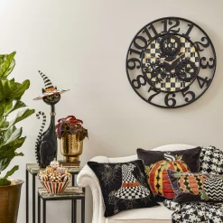 Courtly Check Farmhouse Wall Clock - Large|MacKenzie-Childs Clearance