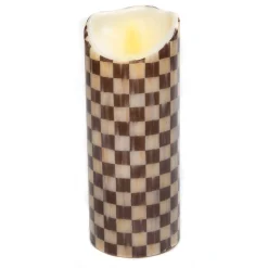 Courtly Check Flicker 10" Pillar Candle|MacKenzie-Childs Discount