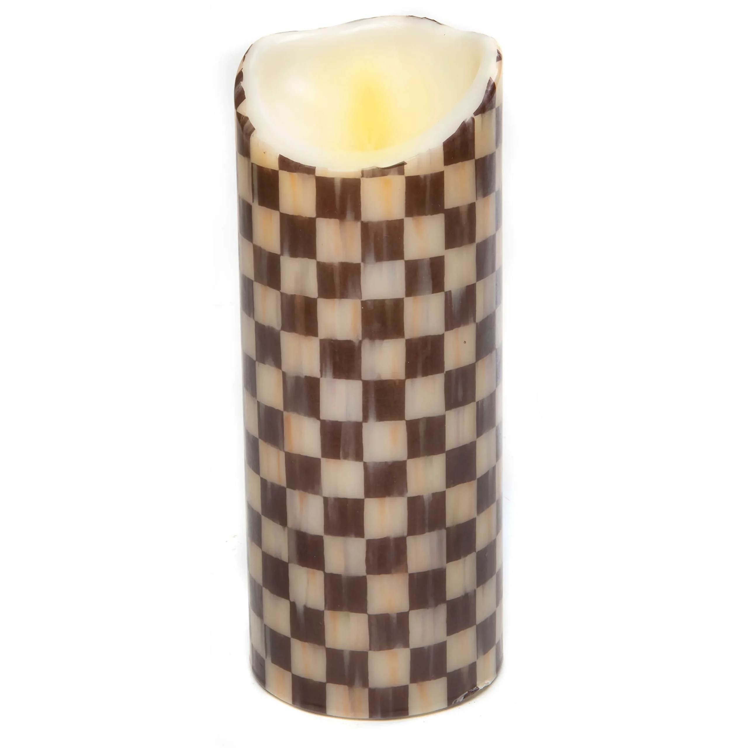 Courtly Check Flicker 10" Pillar Candle|MacKenzie-Childs Discount