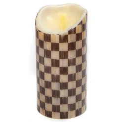 Courtly Check Flicker 8" Pillar Candle|MacKenzie-Childs