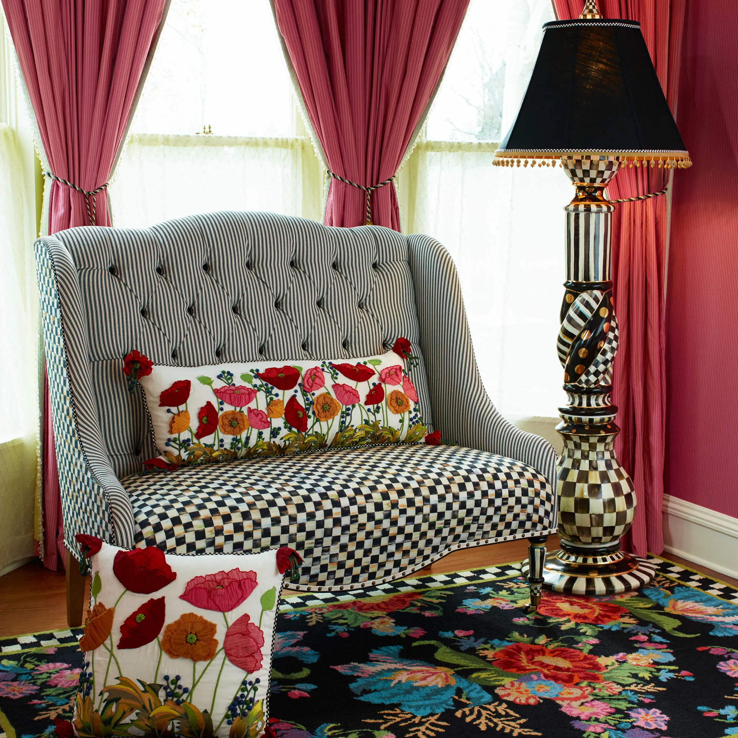 Courtly Check Floor Lamp|MacKenzie-Childs Sale