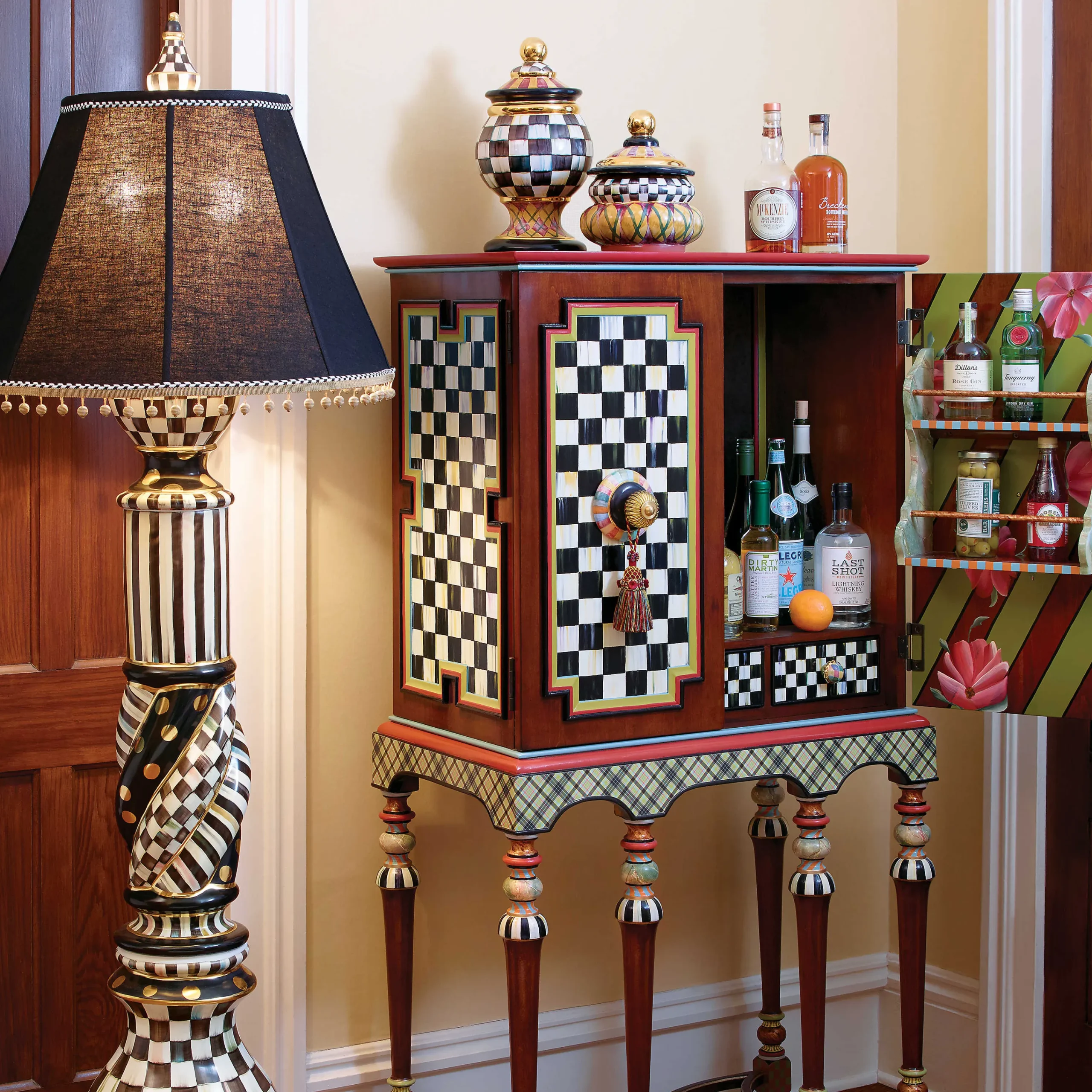 Courtly Check Floor Lamp|MacKenzie-Childs Sale