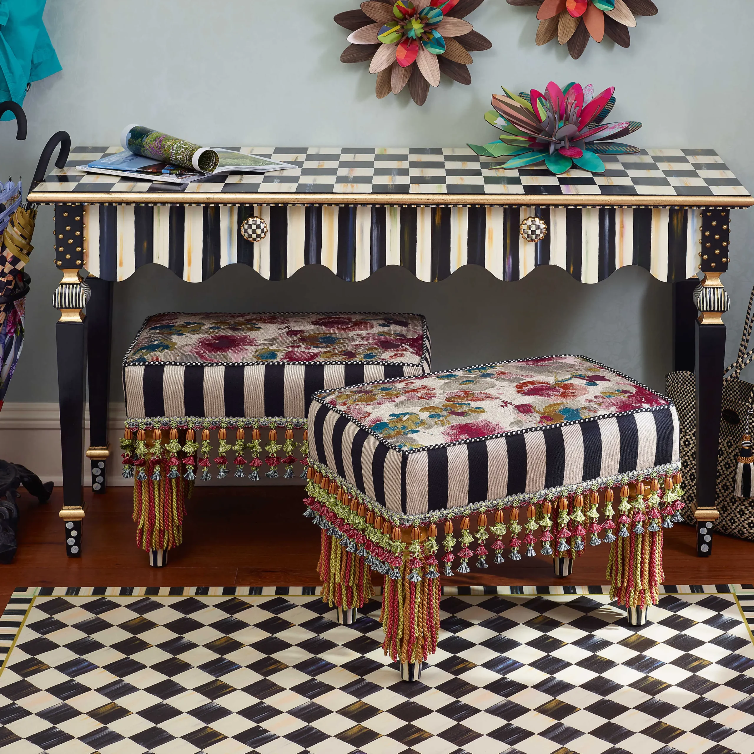 Courtly Check Floor Mat - 3' X 5'|MacKenzie-Childs Hot