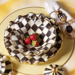 Courtly Check Fluted Breakfast Bowl|MacKenzie-Childs Best