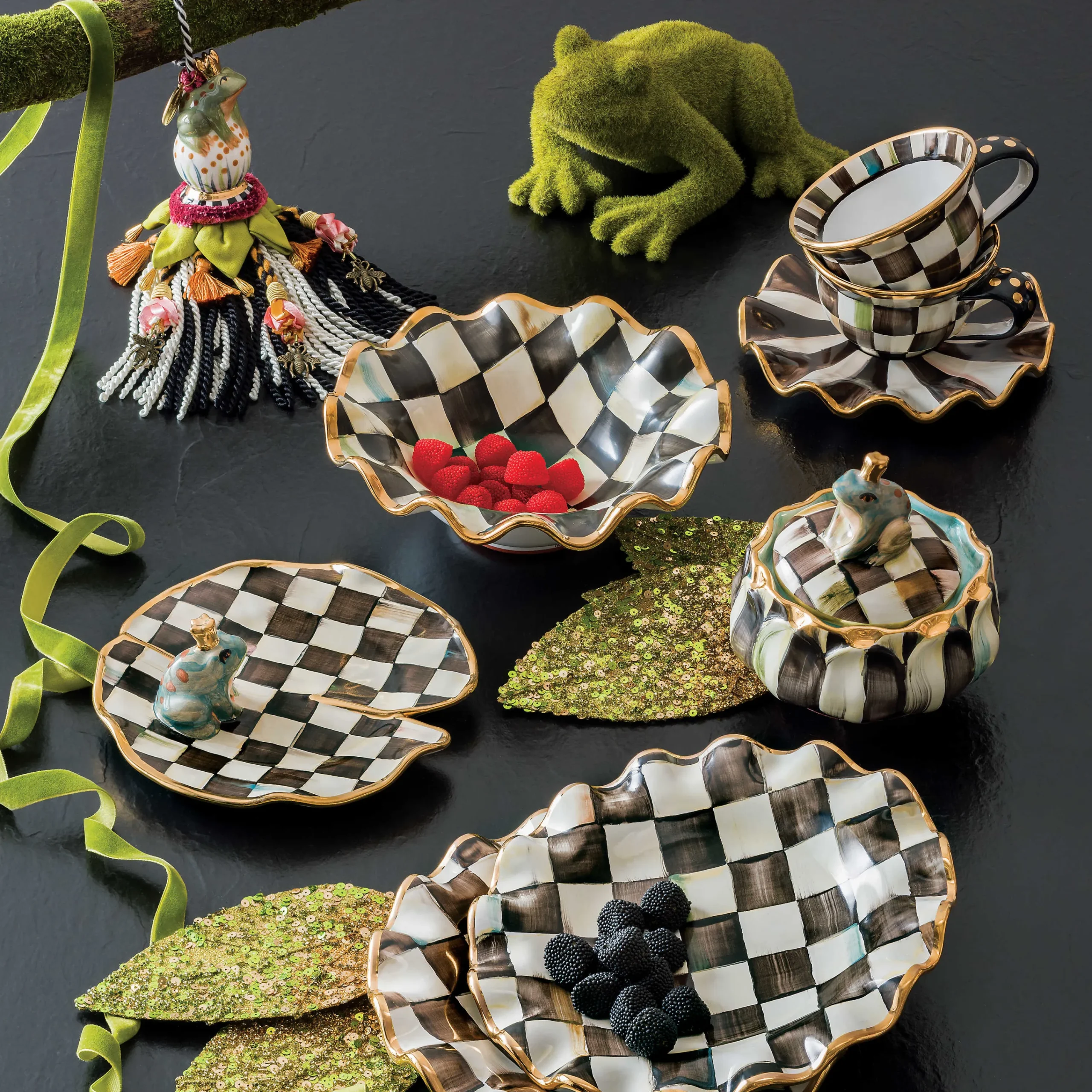 Courtly Check Fluted Breakfast Bowl|MacKenzie-Childs Best