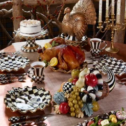 Courtly Check Fluted Cake Stand|MacKenzie-Childs Outlet