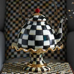 Courtly Check Fluted Cake Stand|MacKenzie-Childs Outlet