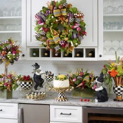 Courtly Check Fluted Dessert Plate|MacKenzie-Childs Online