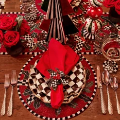 Courtly Check Fluted Dinner Plate|MacKenzie-Childs New