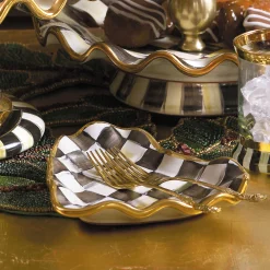 Courtly Check Fluted Heart Plate|MacKenzie-Childs Online