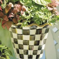 Courtly Check Garden Pot - 8"|MacKenzie-Childs New