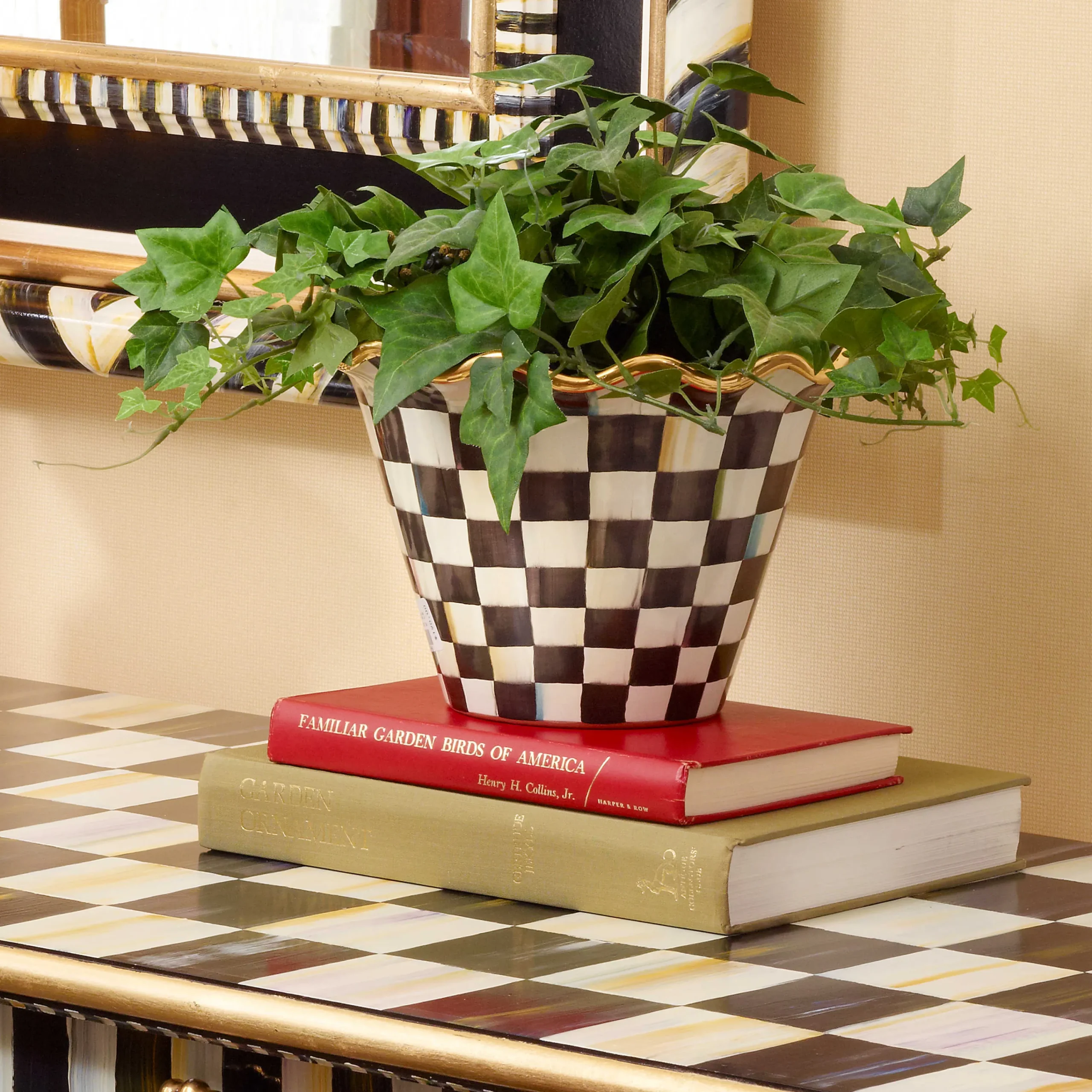 Courtly Check Garden Pot - 8"|MacKenzie-Childs New