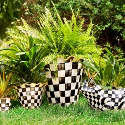 Courtly Check Jumbo Garden Pot|MacKenzie-Childs Outlet