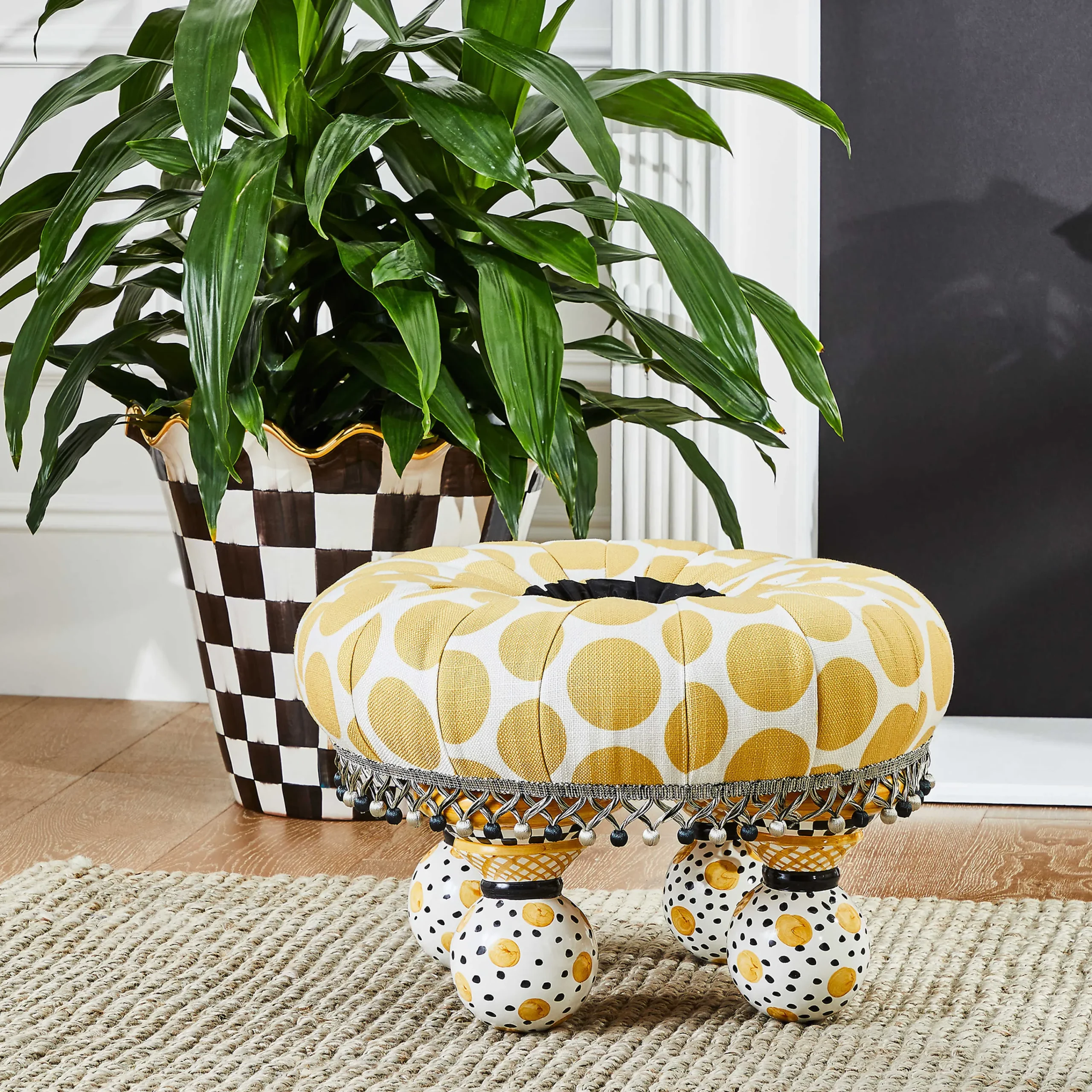 Courtly Check Jumbo Garden Pot|MacKenzie-Childs Outlet