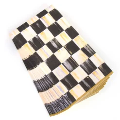 Courtly Check Paper Napkins - Guest - Gold|MacKenzie-Childs Outlet