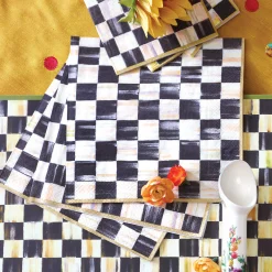 Courtly Check Paper Napkins - Dinner - Gold|MacKenzie-Childs Best