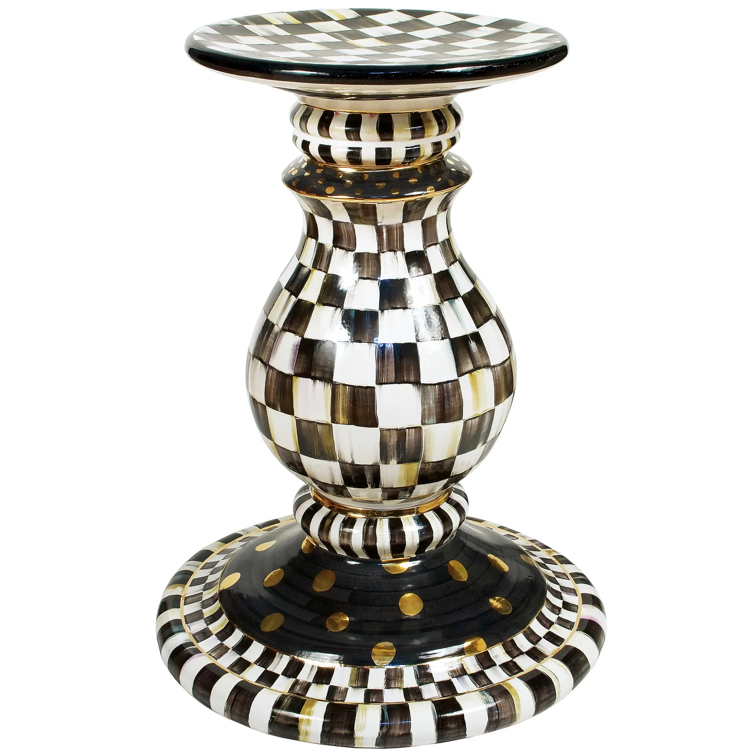 Courtly Check Pedestal Table Base|MacKenzie-Childs New