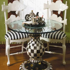 Courtly Check Pedestal Table Base|MacKenzie-Childs New