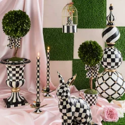 Courtly Check Pedestal Tabletop Urn|MacKenzie-Childs Sale