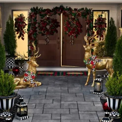 Courtly Check Pedestal Urn|MacKenzie-Childs Clearance