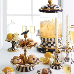 Courtly Check Pedestal With Cloche|MacKenzie-Childs Outlet