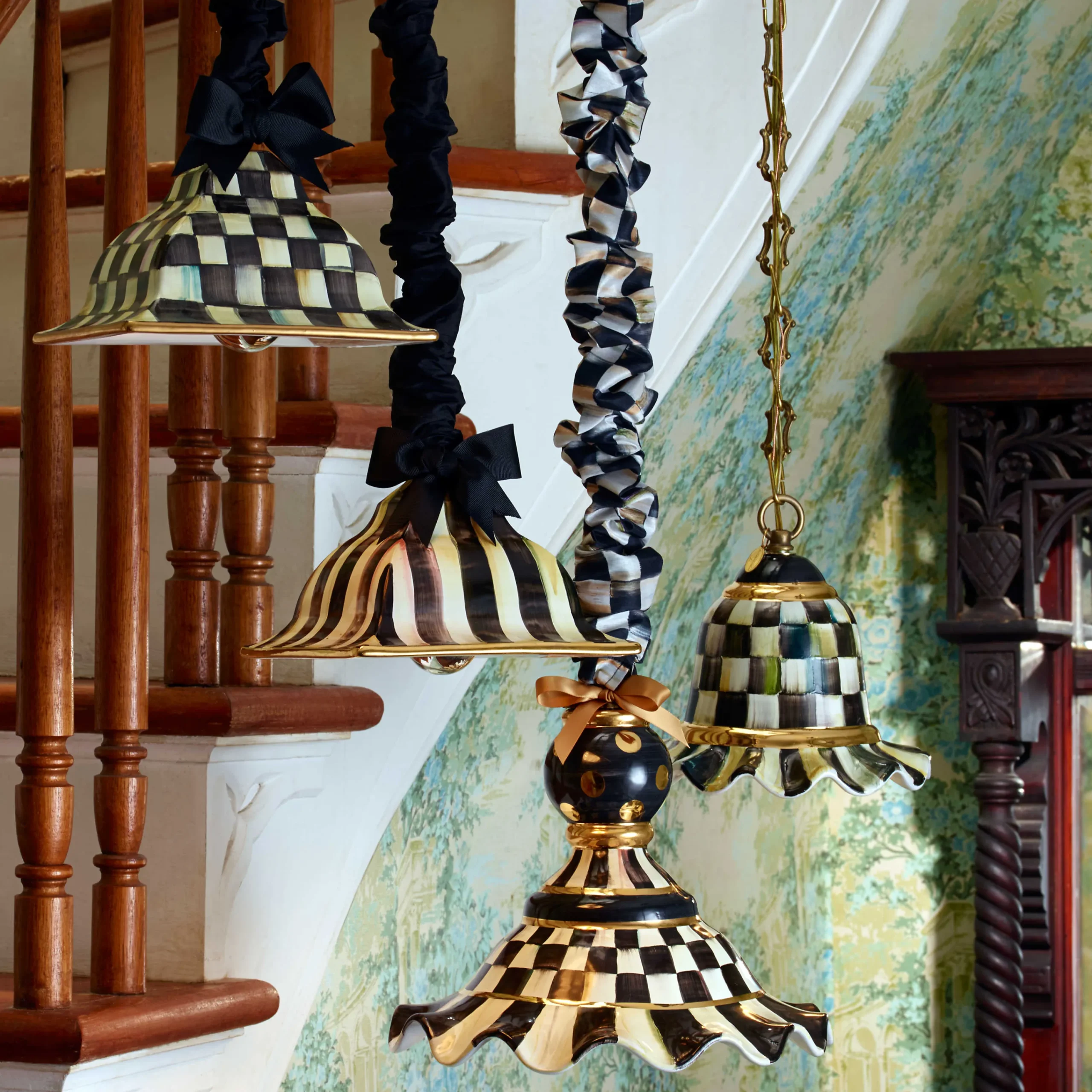 Courtly Check Pendant Lamp - Medium|MacKenzie-Childs Hot