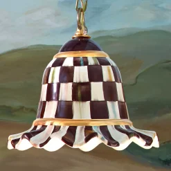 Courtly Check Pendant Lamp - Small|MacKenzie-Childs Sale
