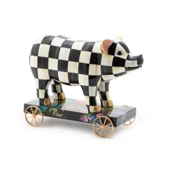 Courtly Check Pig On Parade Decor|MacKenzie-Childs