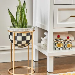 Courtly Check Plant Stand - Short|MacKenzie-Childs Clearance