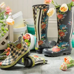Courtly Check Rain Boots - Short - Size 7|MacKenzie-Childs