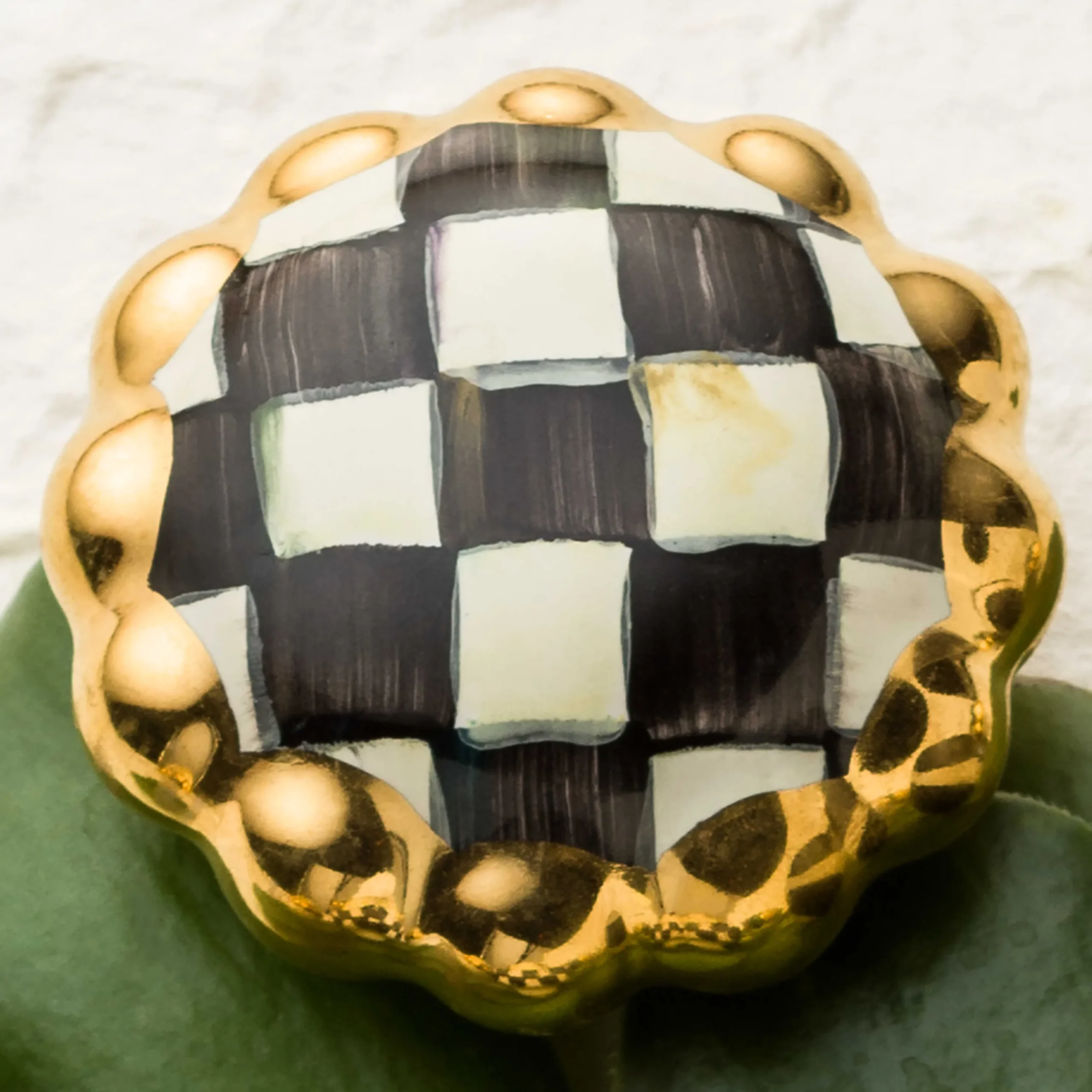 Courtly Check Round Knob|MacKenzie-Childs New