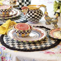 Courtly Check Round Placemat|MacKenzie-Childs Clearance