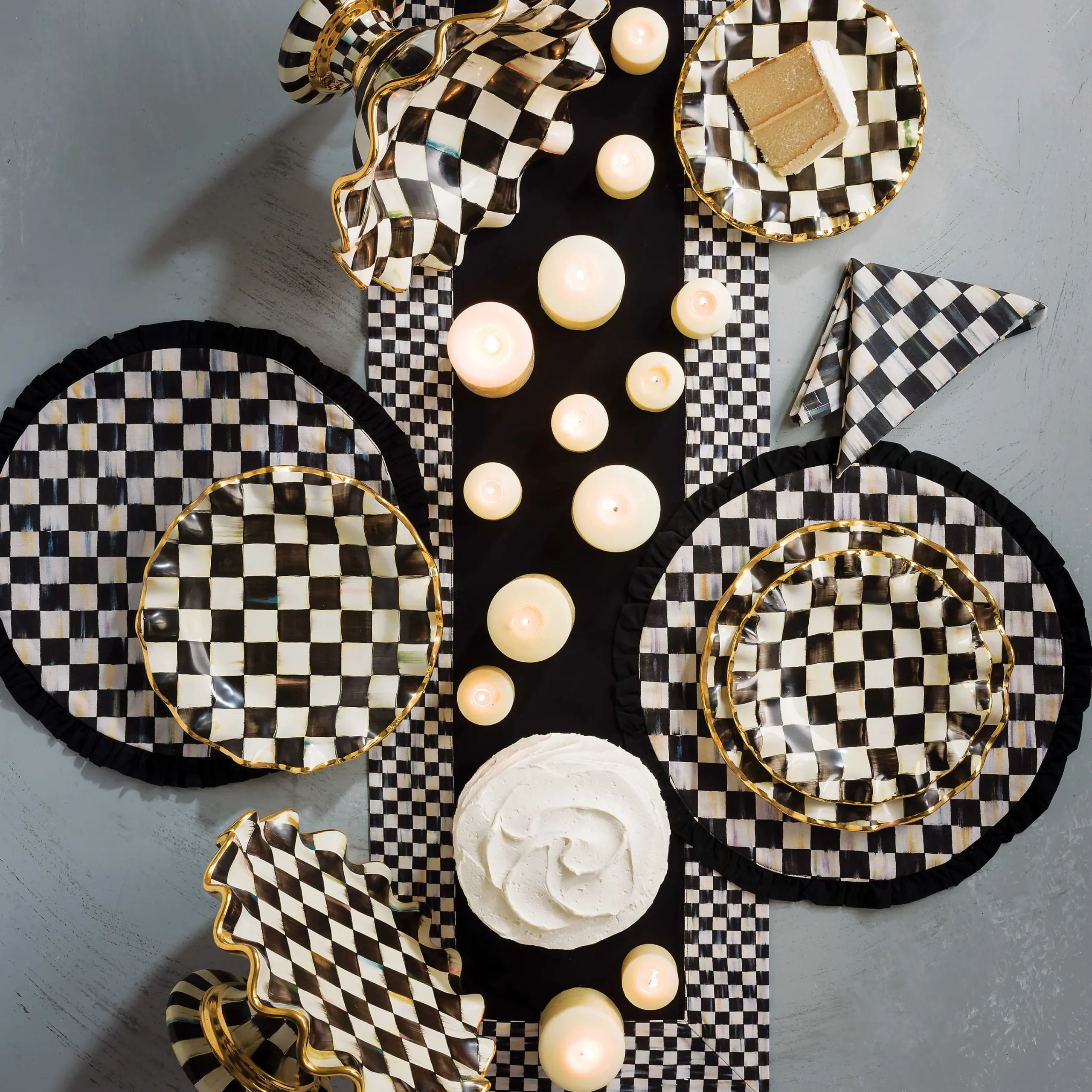 Courtly Check Round Placemat|MacKenzie-Childs Clearance