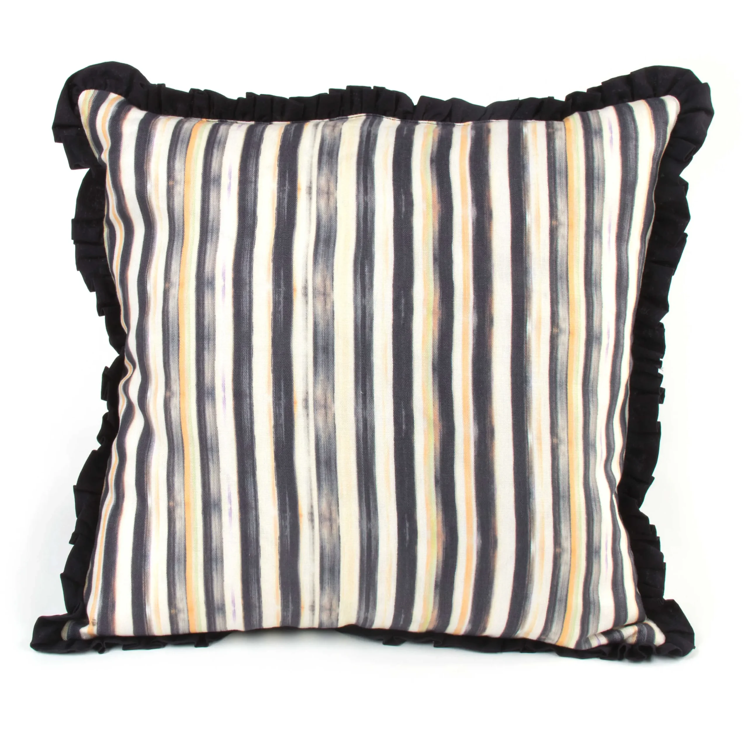 Courtly Check Ruffled Square Pillow|MacKenzie-Childs