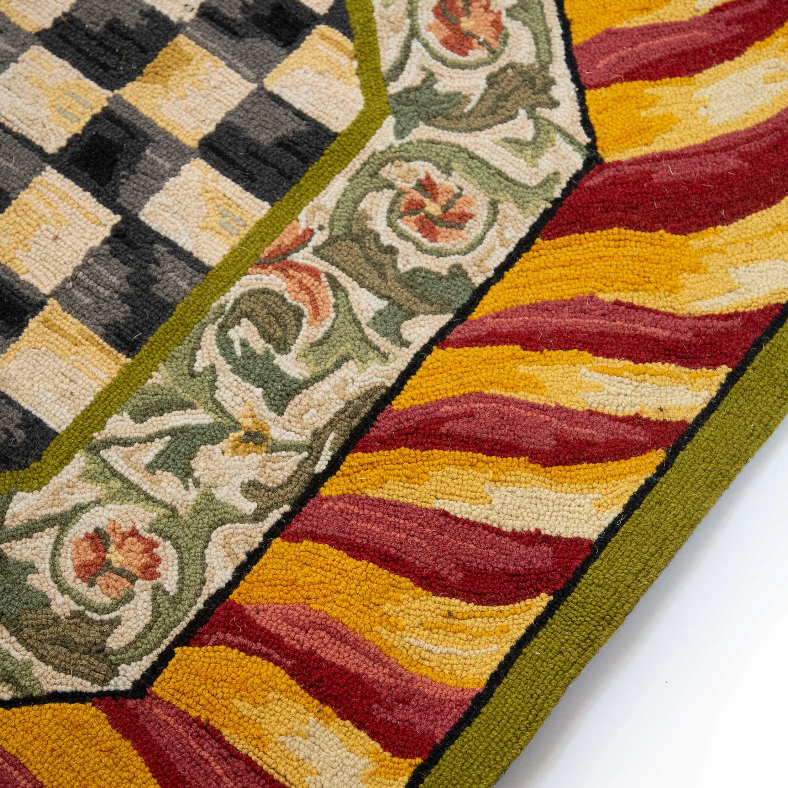 Courtly Check Rug - 6' Octagon - Red & Gold|MacKenzie-Childs Best