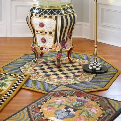 Courtly Check Rug - 5' Octagon - Purple & Green|MacKenzie-Childs Outlet