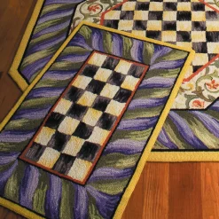 Courtly Check Rug - 2' X 3' - Purple & Green|MacKenzie-Childs Sale