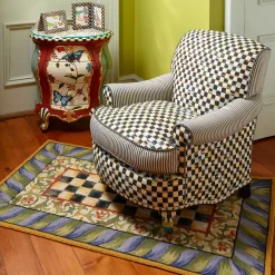 Courtly Check Rug - 3' X 5' - Purple & Green|MacKenzie-Childs Online