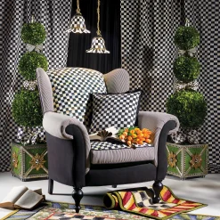 Courtly Check Rug - 3' X 5' - Purple & Green|MacKenzie-Childs Online