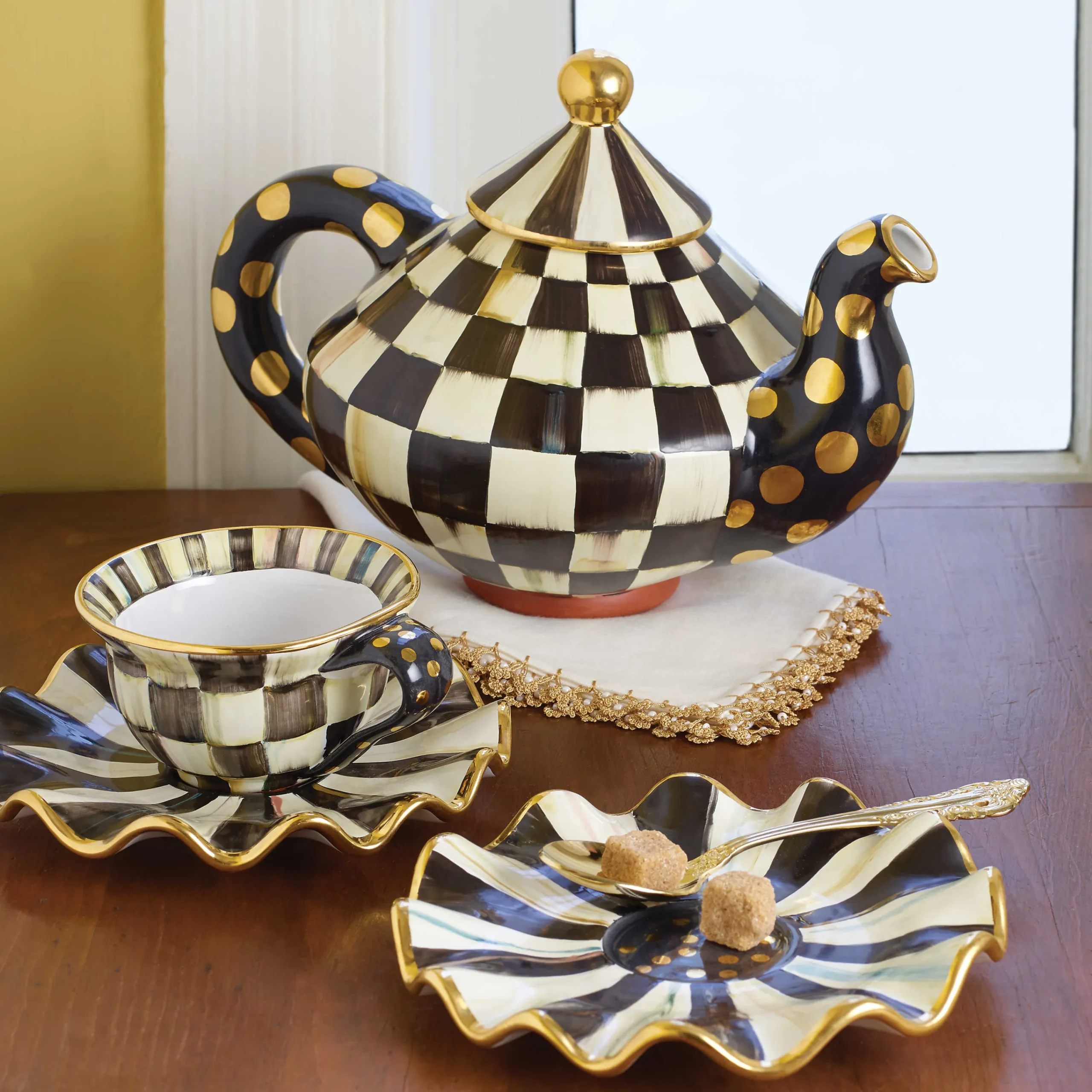 Courtly Check Saucer|MacKenzie-Childs Hot
