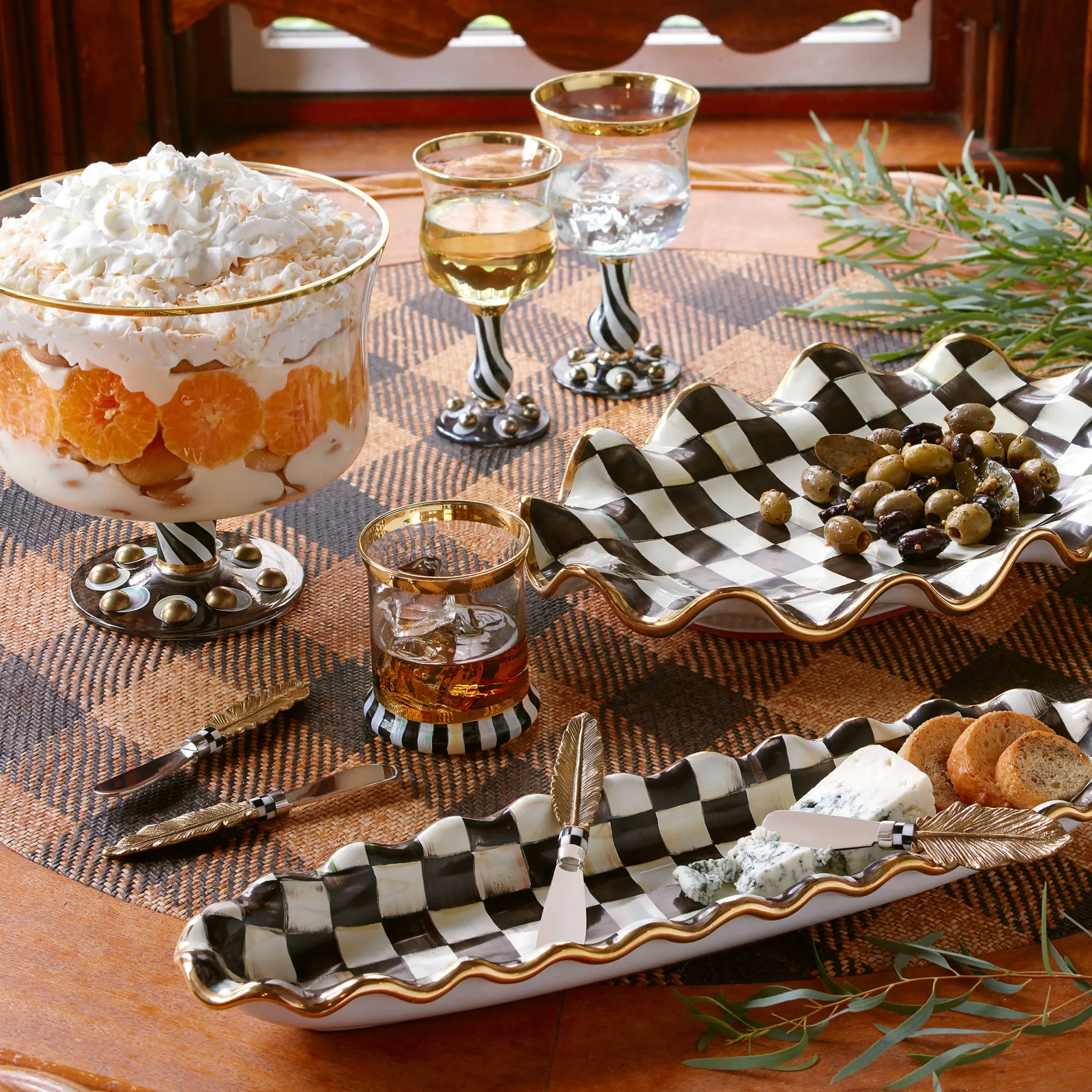 Courtly Check Serving Platter|MacKenzie-Childs New