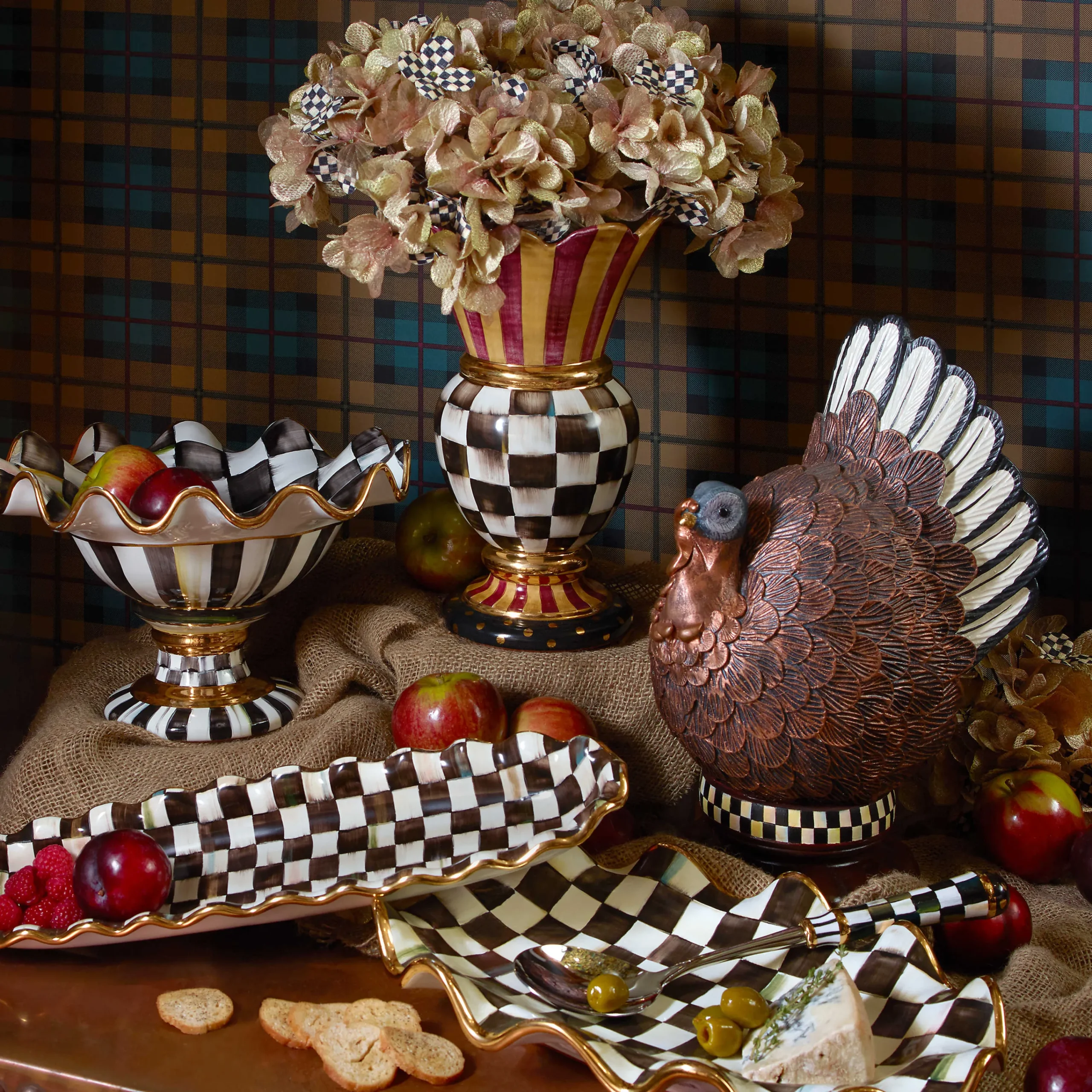 Courtly Check Serving Platter|MacKenzie-Childs New