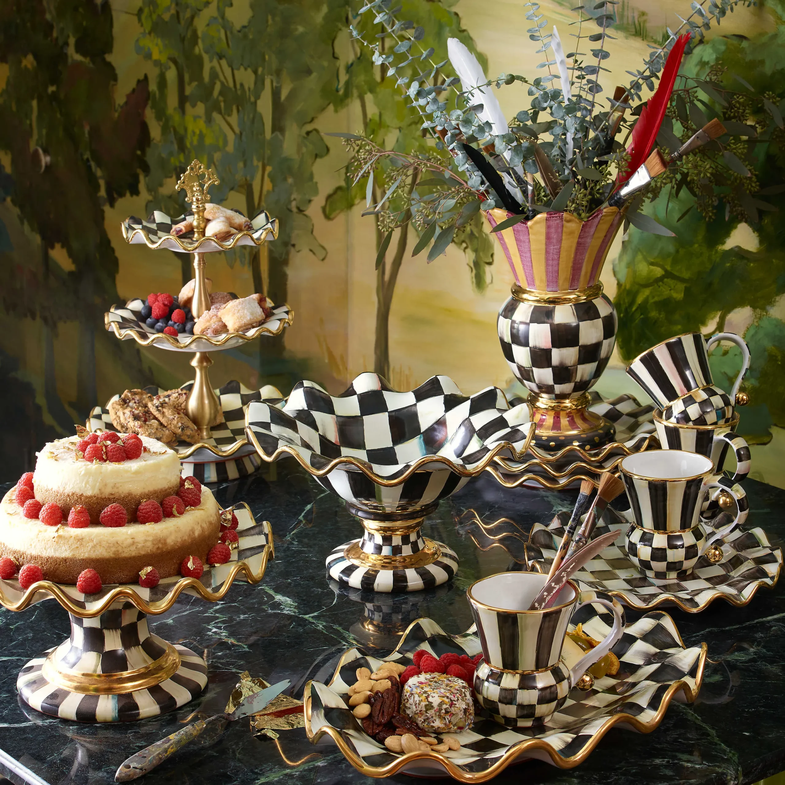 Courtly Check Serving Platter|MacKenzie-Childs New