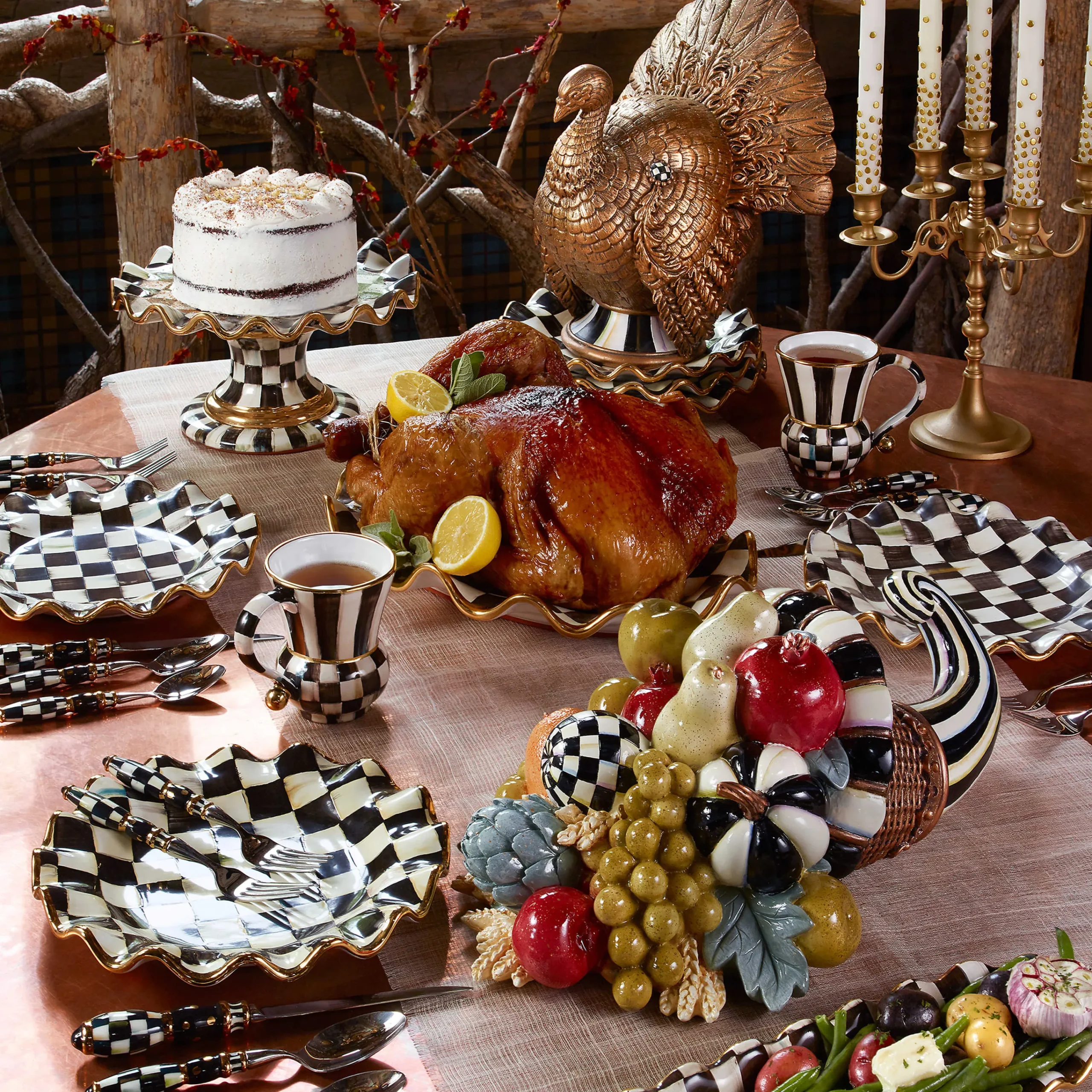 Courtly Check Serving Platter|MacKenzie-Childs New