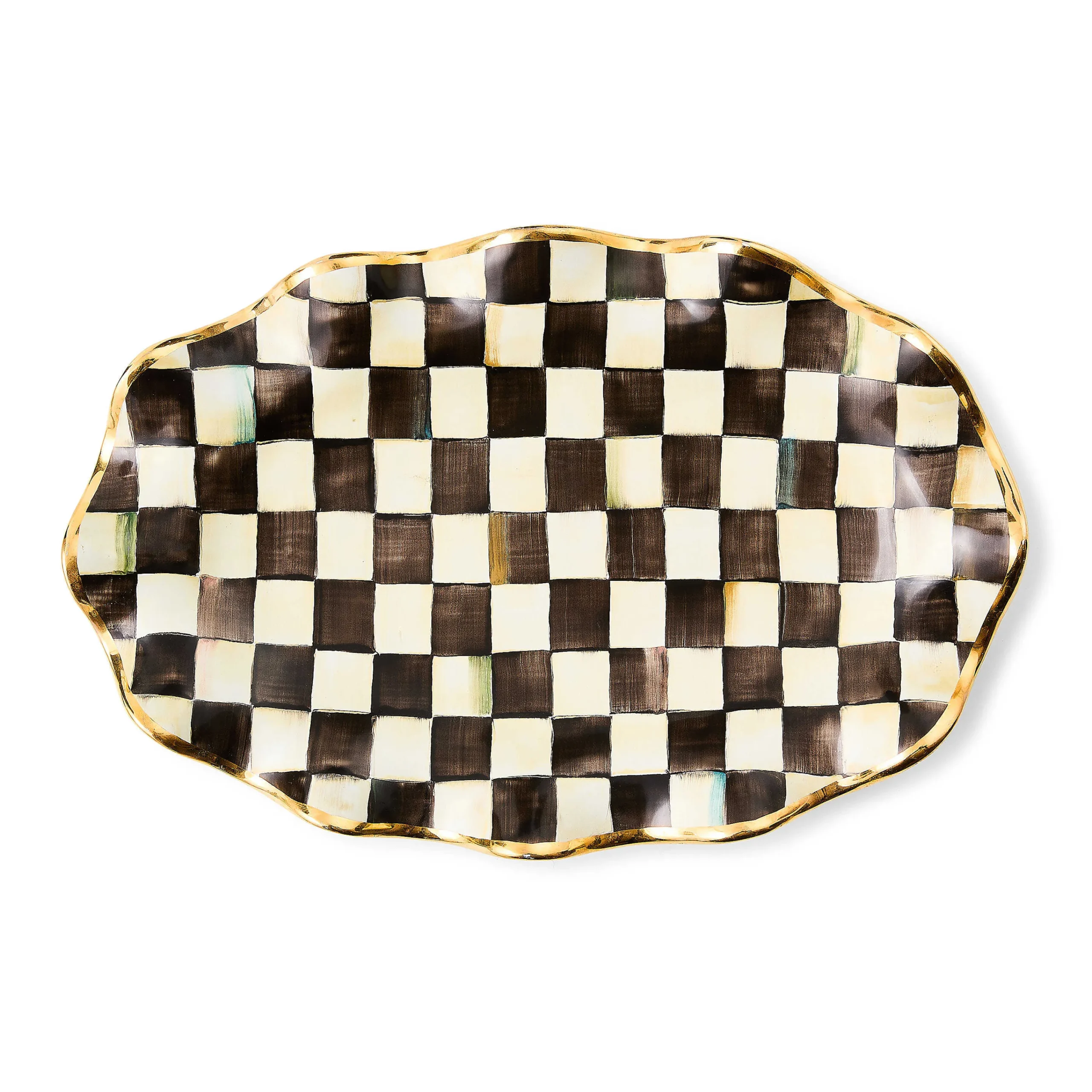 Courtly Check Serving Platter|MacKenzie-Childs New