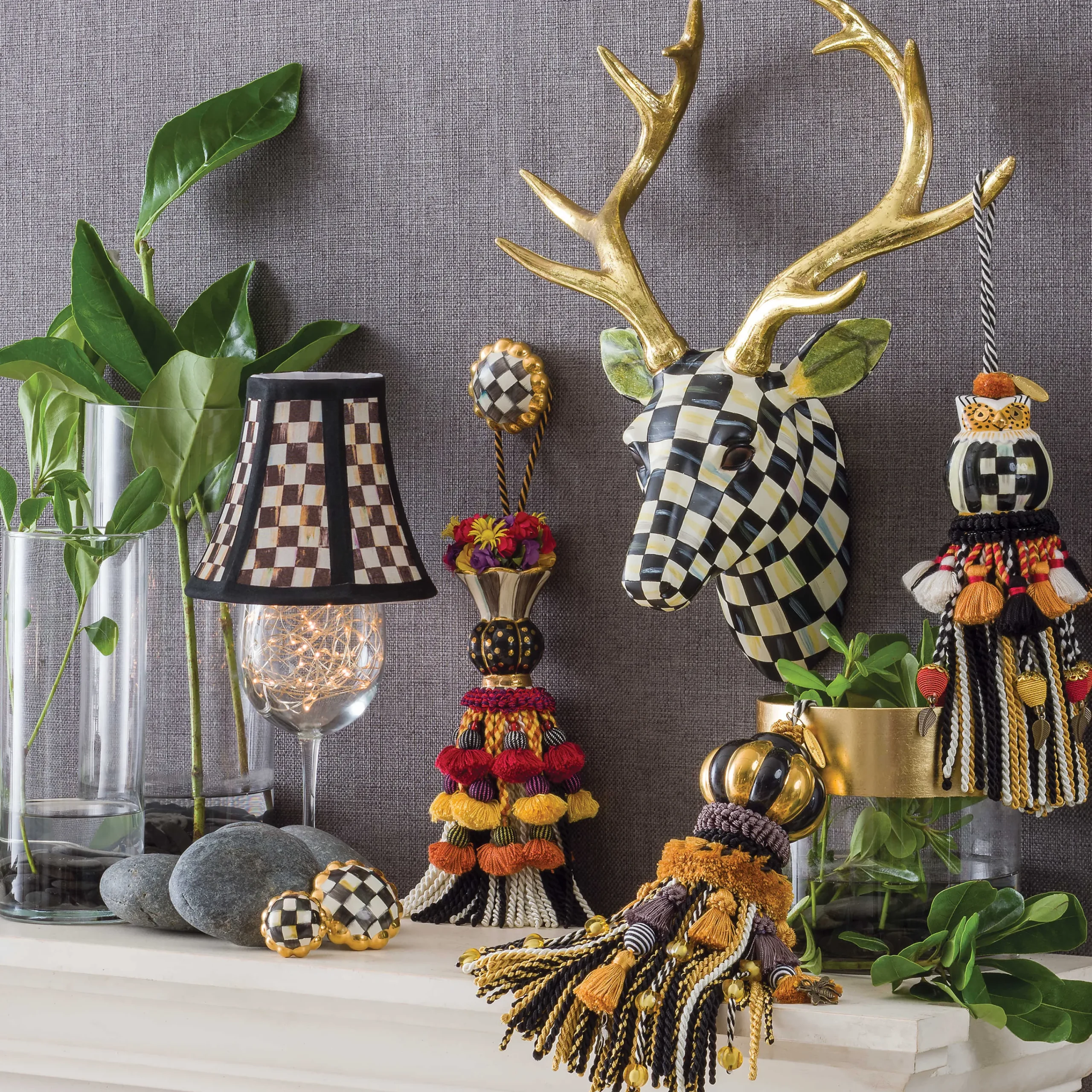 Courtly Check Shade - Chandelier|MacKenzie-Childs Hot