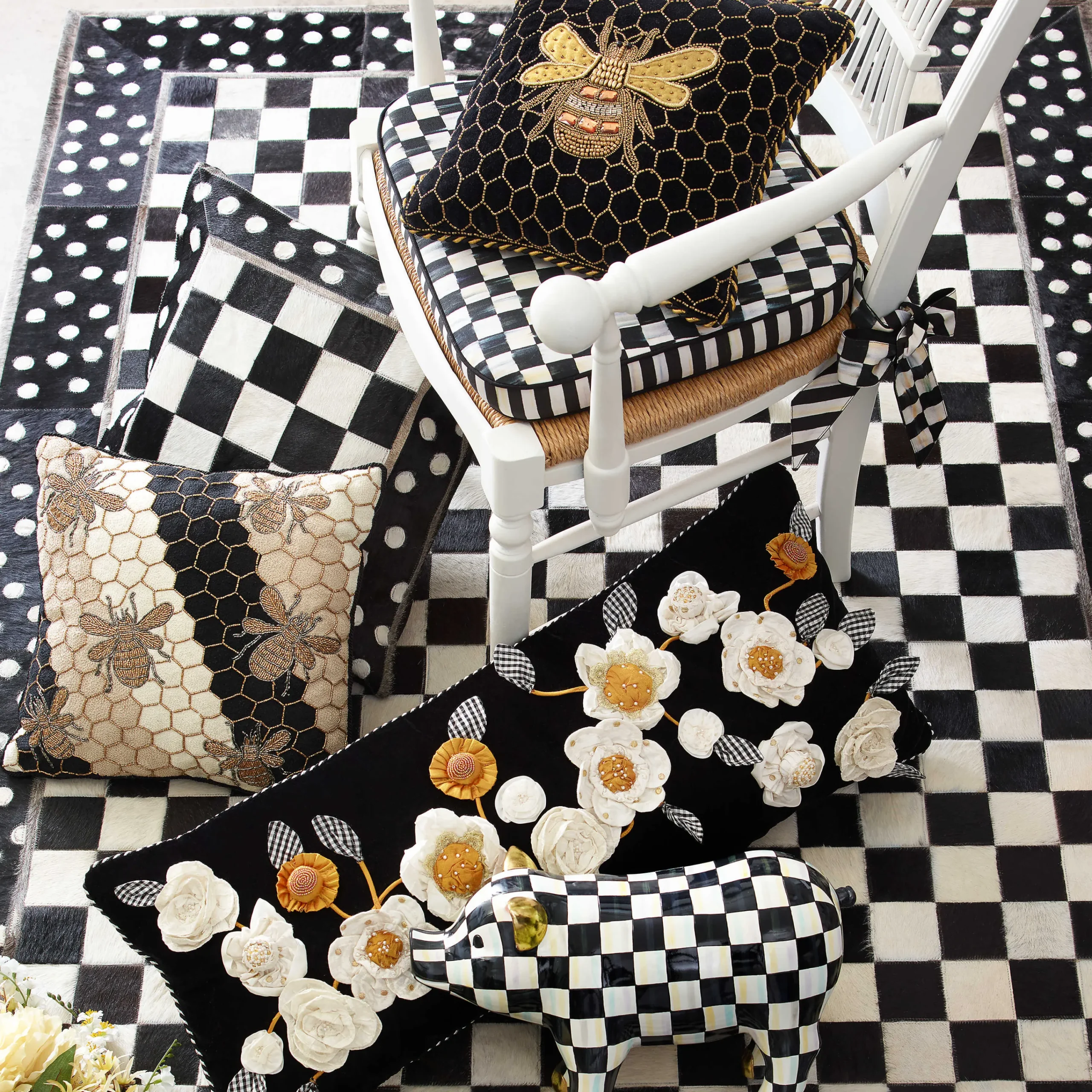 Courtly Check Shade - Chandelier|MacKenzie-Childs Hot