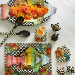 Courtly Check Slotted Spoon - Black|MacKenzie-Childs Best
